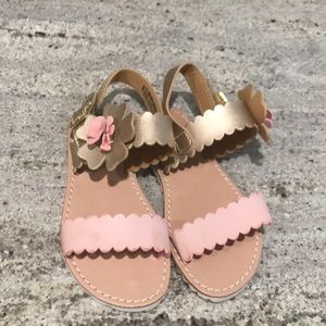 Toddler blush and gold sandal
